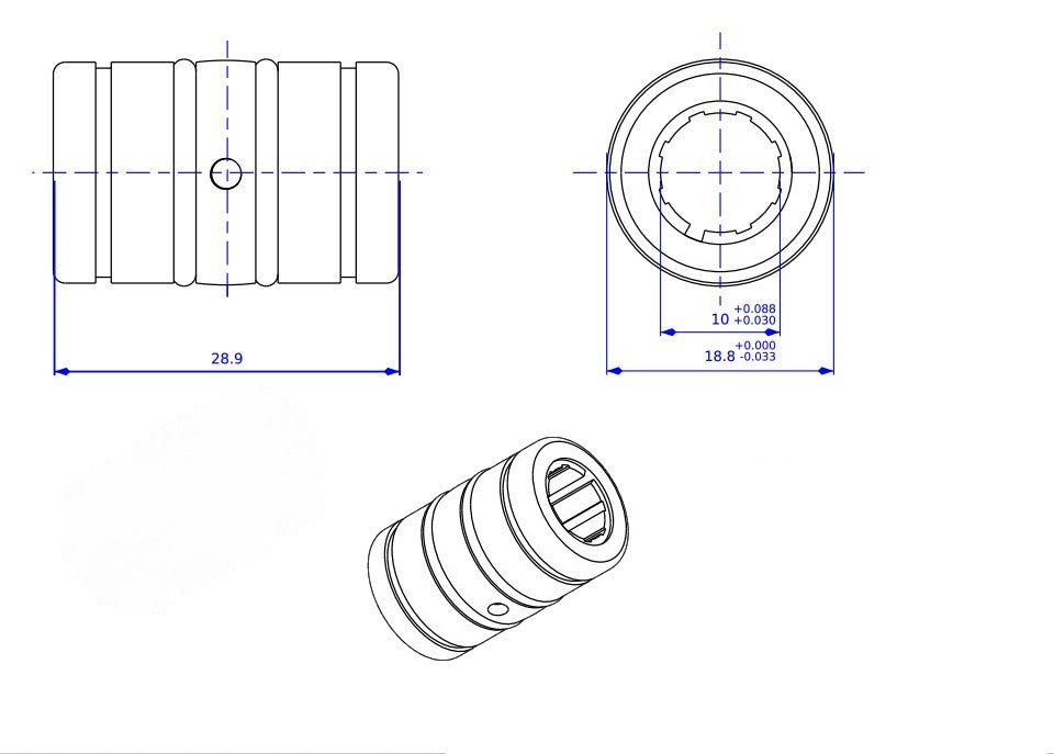 Igus Bushing RJUM-03-10, 2pc Set